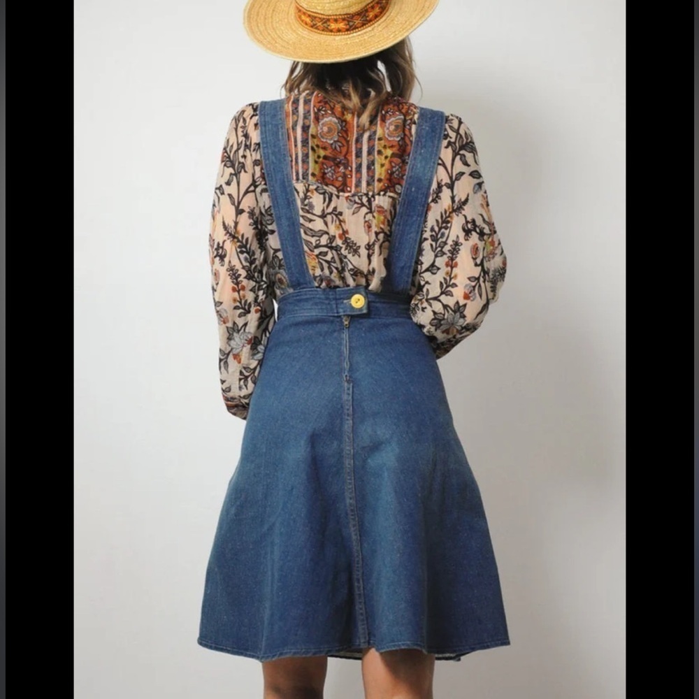 Landlubber- Vintage Overall Denim Mini Dress - Picture 2 of 5